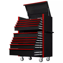 Load image into Gallery viewer, Extreme Tools® DX Series 41"W x25"D 4 Drawer Top Chest & 6 Drawer Roller Cabinet Combo