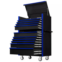 Load image into Gallery viewer, Extreme Tools® DX Series 41"W x25"D 4 Drawer Top Chest & 6 Drawer Roller Cabinet Combo
