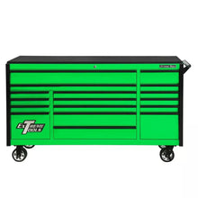 Load image into Gallery viewer, Extreme Tools® DX Series 72"W x 21"D 17 Drawer Triple Bank Roller Cabinets 100 lbs Slides