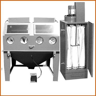 TRINCO™ Model 60×48 Sandblast Cabinet Split Level with 400 Pull Thru Dust Collector