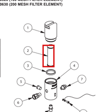 Load image into Gallery viewer, Binks 0110-009134 200 MESH FILTER ELEMENT -- Ref 2, MX1212 Pump System Manual 77-2917 EN [ English ]