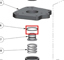 Load image into Gallery viewer, Binks 0115-010143 PUMP TUBE SEAL -- Ref 6 •+, MX1205 &amp; MXL1205 Pump Manual - 77-3204 EN [ English ]