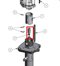 Load image into Gallery viewer, Binks 0115-010159 MOTOR ROD ADAPTER -- Ref 5, MX1205 &amp; MXL1205 Pump Manual - 77-3204 EN [ English ]