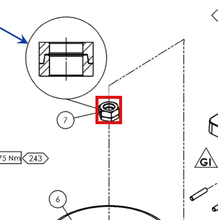 Load image into Gallery viewer, Binks 0115-010348 M24 x 1.5 LOCKNUT -- Ref 7, A260 Air Motor Manual 77-3241 EN [ English ]