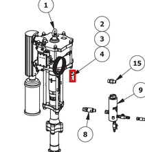 Load image into Gallery viewer, Binks 0115-010449 M12 X 25mm HEX HEAD CAP SCREW -- Ref 4, MX3070 &amp; MX3560 Pump Manual 77-2960 EN [ English ]