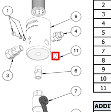 Load image into Gallery viewer, Binks 0115-010600 1/4'' NPT PLUG -- Ref 11, MX1205 &amp; MXL1205 Pump Manual - 77-3204 EN [ English ]