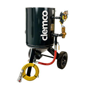 Clemco 6 cu ft  Classic Blast Machine Model 2452 - Portable 1-1/4 inch Piping w/ Manual Quantum Valve (MQV) & TLR-300 Remote Controls