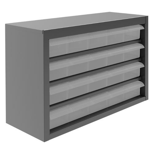 Durham 016-95 Plastic Drawer Cabinet, 20 Drawers