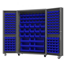 Load image into Gallery viewer, Durham Mobile Bin Cabinet, 14 Gauge, 168 Bins, 48 x 24 x 76 - image 1