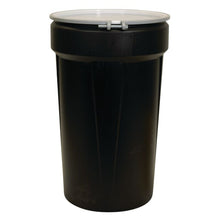 Load image into Gallery viewer, Black 55 Gal Plastic Drum Barrel | Metal Bolt Ring | 1655MBLKBR - 1655MBLKBR - image 1