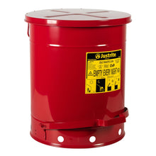 Load image into Gallery viewer, Red 14 Gallon Oily Waste Can | Foot-Operated, Self-Closing Cover | 09500 | Justrite - image 1