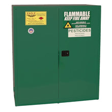 Load image into Gallery viewer, Green 110 Gal Pest Two Drum Vertical Safety Cabinet Self | PEST5510X - PEST5510X - image 1