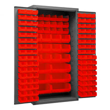 Load image into Gallery viewer, Durham Cabinet, 14 Gauge, 132 Red Bins, 36 x 24 x 72 - image 1