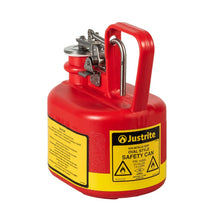 Load image into Gallery viewer, 0.5 Gallon Red Plastic Safety Can for Flammables, Oval | 14065 | Justrite - image 1