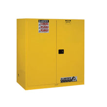 Load image into Gallery viewer, Yellow 110 Gal Cabinet With Drum Support | 2 Self-Close Doors | 899120 | Justrite - image 1