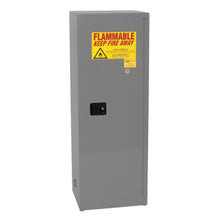 Load image into Gallery viewer, Gray 24 Gal Flammable Liquid Cabinet | Space Saver | 3 Shelves, 1 Door, Self Close | 2310XGRAY - 2310XGRAY - image 1