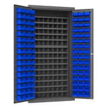 Load image into Gallery viewer, Durham Cabinet, 14 Gauge, 112 Steel Bins, 96 Blue Bins, 36 x 24 x 72 - image 1