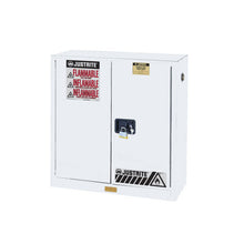 Load image into Gallery viewer, White 30 Gallon Flammable Safety Cabinet | 2 Manual-Close Doors | 893005 | Justrite - image 1