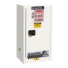 Load image into Gallery viewer, 15 Gal White Flammable Safety Cabinet | 1 Self-Close Door | 891525 | Justrite - image 1