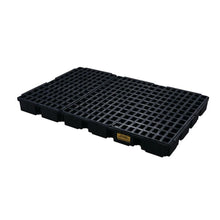 Load image into Gallery viewer, Black 6 Drum Modular Spill Containment Platform With Drain | 1686BD - 1686BD - image 1