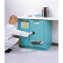 Load image into Gallery viewer, 22 Gal Blue Undercounter Corrosives Cabinet | 2 Self Close Doors | 892322 | Justrite - image 1