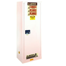 Load image into Gallery viewer, 22 Gallon White Flammable Safety Cabinet | 1 Door, Slimline | 892225 | Justrite - image 1