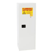 Load image into Gallery viewer, White 24 Gal Flammable Liquid Cabinet | Space Saver | 3 Shelves, 1 Door, Self Close | 2310XWHTE - 2310XWHTE - image 1