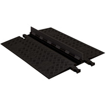 Load image into Gallery viewer, 1-Channel Low-Profile Cable Protector System, ADA, Protects .75" Dia. Lines, Black, Guard Dog | GD1X75-B/B - GD1X75-B/B - image 1