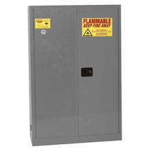 Load image into Gallery viewer, Gray, 45 Gal Flammable Liquid Cabinet, 2 Shelves, 2 Door, Self Close | 4510XGRAY | Justrite - image 1