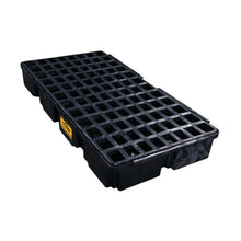 Load image into Gallery viewer, Black 2 Drum Modular Spill Containment Platform With Drain | 1632BD - 1632BD - image 1