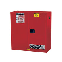 Load image into Gallery viewer, 30 Gal Red Flammable Liquid Safety Cabinet | 2 Door | 893001 | Justrite - image 1