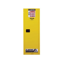 Load image into Gallery viewer, 22 Gallon Yellow Flammable Safety Cabinet | | 1 Door, Slimline | 892220 | Justrite - image 1