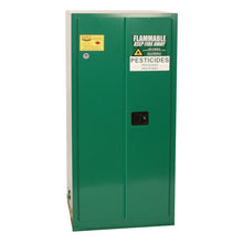Load image into Gallery viewer, Green 55 Gal Pest One Drum Vertical Safety Cabinet | PEST26X | Justrite - image 1