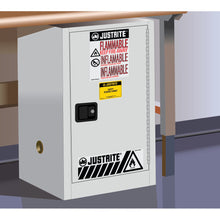 Load image into Gallery viewer, White 12 Gallon Flammable Safety Cabinet | 1 Self-Close Doors | 891225 | Justrite - image 1