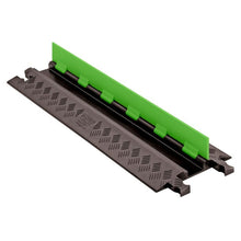 Load image into Gallery viewer, 1-Channel Low Profile Cable Protectors for .75” Lines | Hi Viz Green – Black | GD3X225-FLG/B - GD1X75-ST-FLG/B - image 1