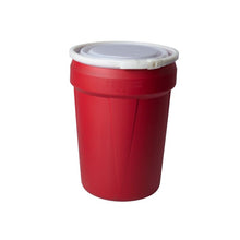 Load image into Gallery viewer, Red 30 Gal Plastic Drum Barrel | Plastic Lever-Lock | 1601RED - 1601RED - image 1