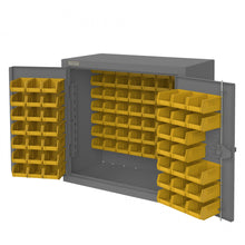 Load image into Gallery viewer, Durham Counter Top Cabinet, 12 Gauge, 96 Yellow Bins, 36 x 20 x 36 - image 1