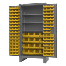 Load image into Gallery viewer, Durham Cabinet, 12 Gauge, 3 Shelves, 110 Yellow Bins, 36 x 24 x 78 - image 1