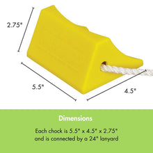 Load image into Gallery viewer, 5.5" Small Aircraft Wheel Chocks, Roped Pair | Yellow | AC201 - AC201 - image 2