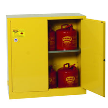 Load image into Gallery viewer, Yellow 30 Gal Flammable Liquid Cabinet | 1 Shelf, Sliding Self Close | 1930X | Justrite - image 2