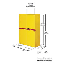 Load image into Gallery viewer, 45 Gal Red Flammables Cabinet | High-Security, 2 Door | SC29884R | Justrite - image 2