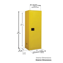 Load image into Gallery viewer, Gray 24 Gal Flammable Liquid Cabinet | Space Saver | 3 Shelves, 1 Door, Self Close | 2310XGRAY - 2310XGRAY - image 2
