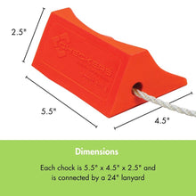 Load image into Gallery viewer, Orange 5.5" Small Aircraft Wheel Chocks, Roped Pair | UC200-S - UC200-S - image 2