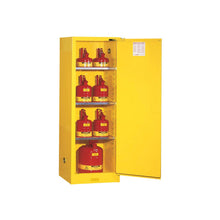 Load image into Gallery viewer, 22 Gallon Yellow Flammable Safety Cabinet | | 1 Door, Slimline | 892220 | Justrite - image 2