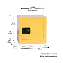 Load image into Gallery viewer, Red 2 Gal Flammable Liquid Cabinet | Bench Top | 1 Shelf, 1 Door, Self Close | 1900XRED - 1900XRED - image 2