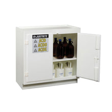 Load image into Gallery viewer, White Plastic Corrosives and Acid Cabinet | 1 Shelf, 2 Door | 24015 | Justrite - image 2