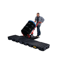 Load image into Gallery viewer, Black 4 Drum Modular Spill Containment Platform With Drain IL | 1647BD - 1647BD - image 3