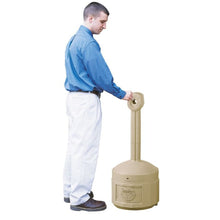Load image into Gallery viewer, Adobe Beige Plastic Outdoor Ashtray 4 Gallon | 26800B | Justrite - image 3