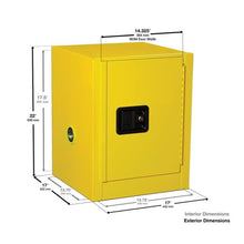 Load image into Gallery viewer, 4 Gal Blue Bench Top Metal Corrosive Safety Cabinet | Manual Close | CRA1904X - CRA1904X - image 3