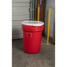 Load image into Gallery viewer, Red 30 Gal Plastic Drum Barrel | Plastic Lever-Lock | 1601RED - 1601RED - image 3